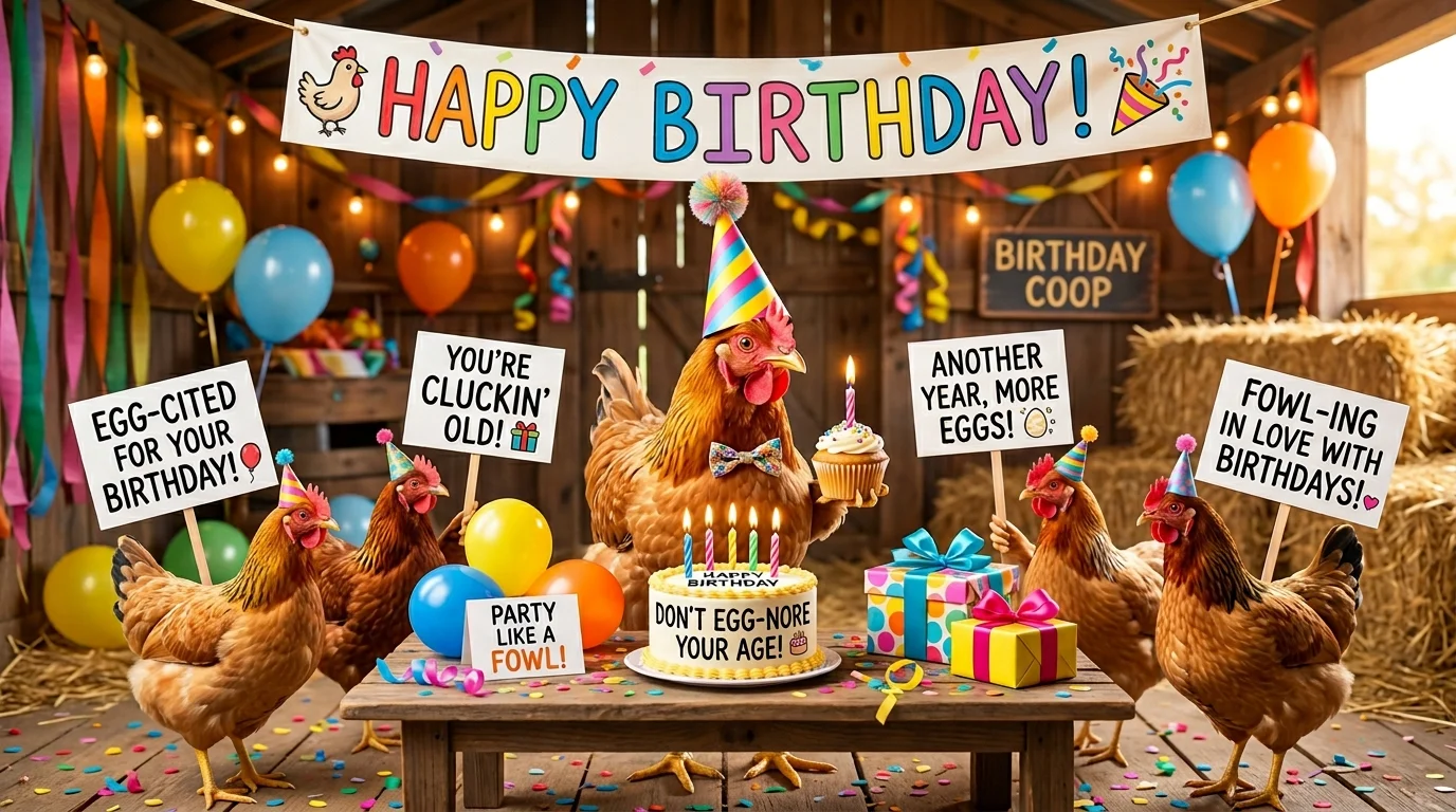 Funny Chicken Birthday Puns